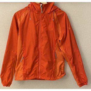 Mountain Hardwear Women's Small Windrush Full Zip Hooded Jacket Two Tone Orange